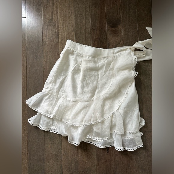 NWOT Sabina Musayev Priscilla Off White Ruffle Skirt - Picture 8 of 11